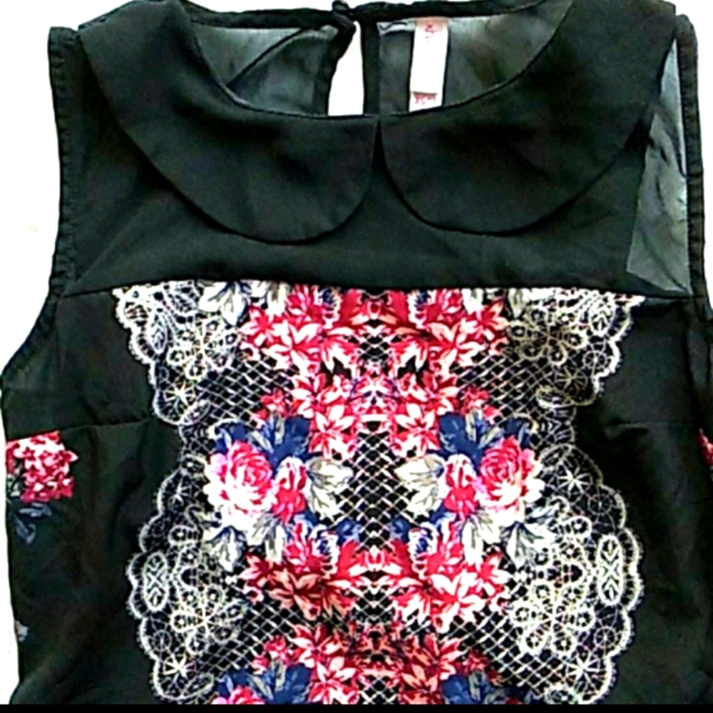 Floral and black dress